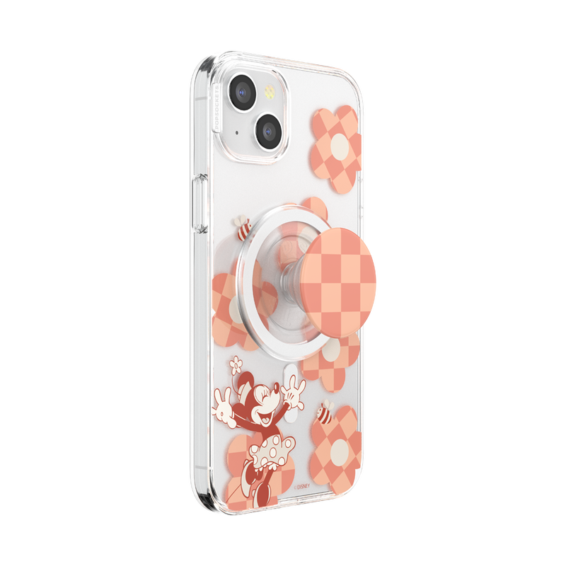 Minnie Checkered Flower — iPhone 15 Plus MagSafe Case image number 1