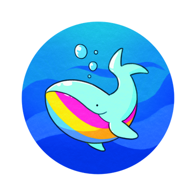 Pansexual Pride Whale — Adhesive PopGrip
