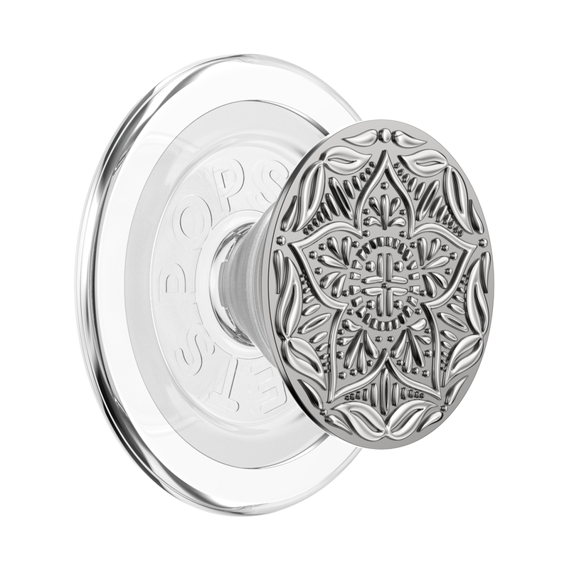 Enamel Silver Mandala — MagSafe PopGrip image number 0