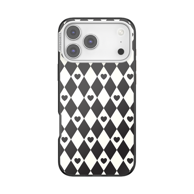 Harlequin Hearts Black — iPhone 17 Pro Max MagSafe Case image number 0