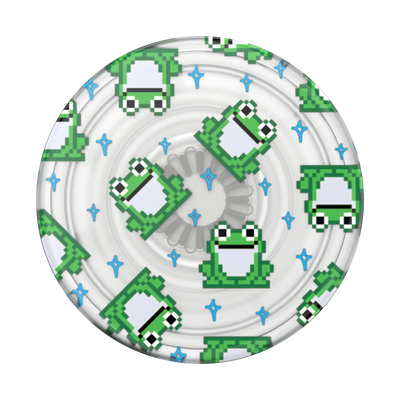 Secondary image for hover PlantCore Translucent 8 Bit Frogs — Adhesive PopGrip