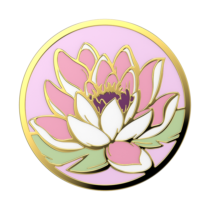 Enamel Water Lily — Adhesive PopGrip image number 1