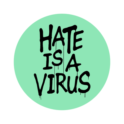 Hate is a Virus Green — Adhesive PopGrip