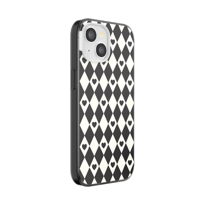 Secondary image for hover Harlequin Hearts Black  — iPhone 15 MagSafe Case
