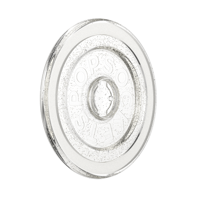 Clear Glitter Silver — MagSafe Round Base