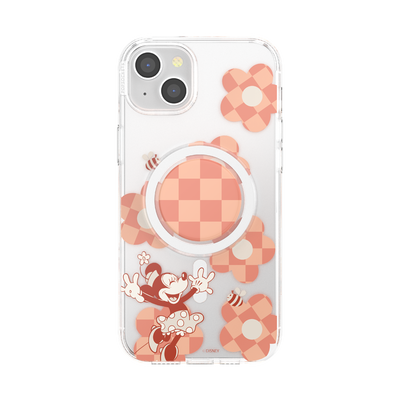 Minnie Checkered Flower — iPhone 15 Plus MagSafe Case