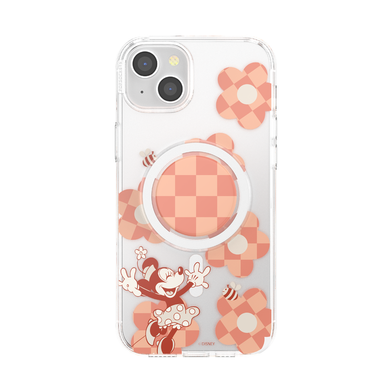 Minnie Checkered Flower — iPhone 15 Plus MagSafe Case image number 0