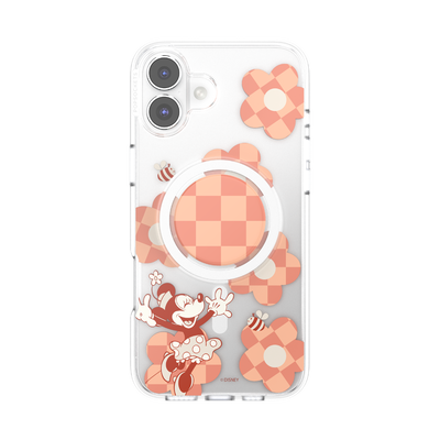 Minnie Checkered Flower — iPhone 16 Plus MagSafe Case
