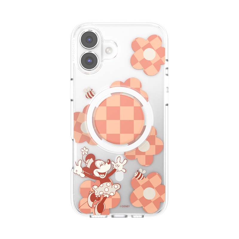 Minnie Checkered Flower — iPhone 16 Plus MagSafe Case image number 0