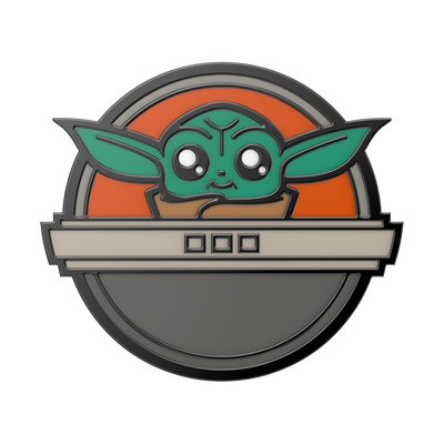 Secondary image for hover Enamel Grogu Pod — Adhesive PopGrip