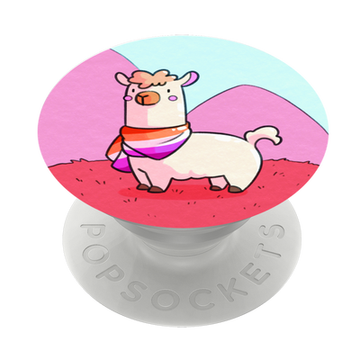 Secondary image for hover Lesbian Pride Llama — Adhesive PopGrip
