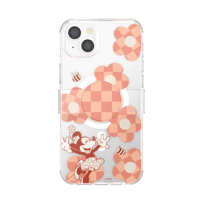 Minnie Checkered Flower — iPhone 14 Plus MagSafe Case