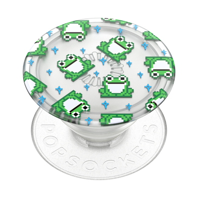 PlantCore Translucent 8 Bit Frogs — Adhesive PopGrip