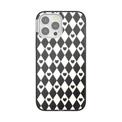 Harlequin Hearts Black — iPhone 13 Pro Max MagSafe Case