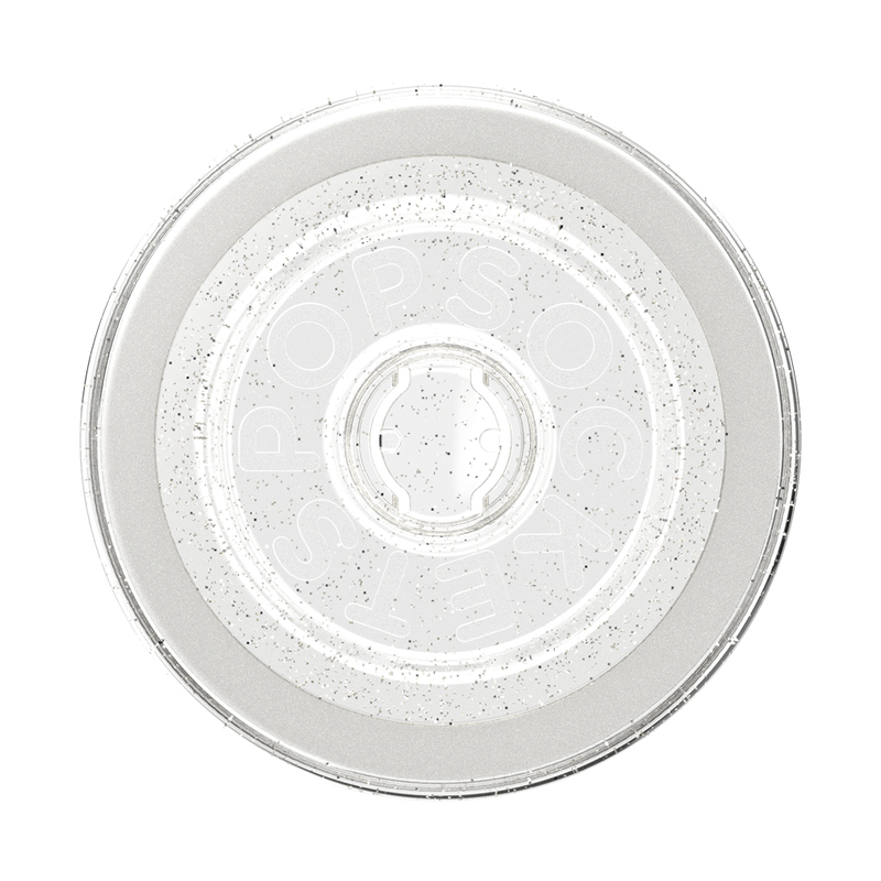 Clear Glitter Silver — MagSafe Round Base image number 1