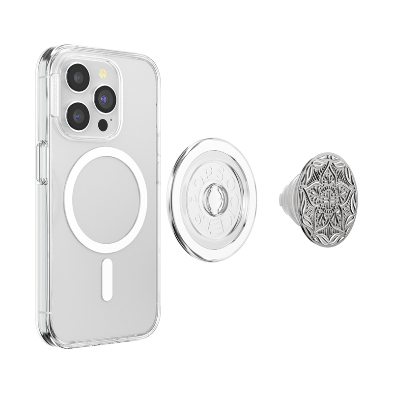 Enamel Silver Mandala — MagSafe PopGrip image number 3