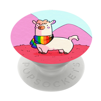 Secondary image for hover Rainbow Pride Llama — Adhesive PopGrip