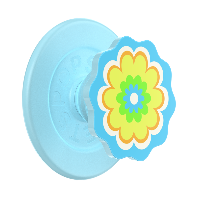 Molded Flower Kaleidoscope Blue — MagSafe PopGrip image number 0